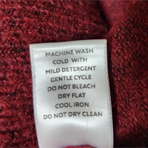 Westbound Sweater Womens M Red Wool Blend Tunic Oversized Crew Long Sleeve Soft - Picture 8 of 9